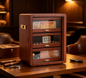 Nouvelle boîte à cigares élégante et personnalisée, emballage de luxe pour cigares, boîte à cigares verrouillable, humidor en bois. - Product Image 1