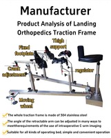 Équipement hospitalier durable de haute qualité, cadre de traction manuel multi-usages pour table d'opération, orthopédie, classe I