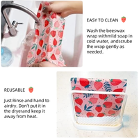 Ensemble de wraps en coton biologique personnalisés avec cire d'abeille naturelle |   Couvre-bol réutilisable et lavable |   Conservation des aliments, fruits et légumes frais