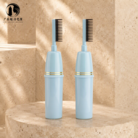 Bouteille de teinture capillaire en PP bleu macaron à base épaisse de 160 ml, stable, avec peigne, pour coloration des cheveux et usage domestique DIY, emballage pour soins capillaires en salon