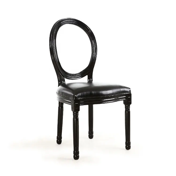 5KS24501-AB, китайская фабрика, распродажа, удобные прочные глянцевые черные стулья из искусственной кожи, королевские обеденные стулья