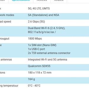 Encontrar Icono Similar ZTE 5G Pocket WiFi6 U50 Hotspot Portátil Batería de 4500 mAh Router 5G WiFi 6 - Product Image 6