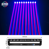 Barre de lumière matricielle mobile DMX 512 RDM en aluminium 10x40W RGBW (10 pièces) pour soirées disco