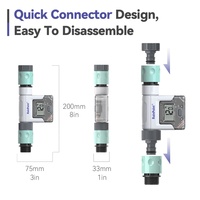Compteur de débit d'eau RAINPOINT WiFi Compteur d'eau intelligent pour tuyau d'arrosage, convient à tous les tuyaux, robinets, buses