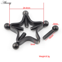 Alisouy 1pc Acier Inoxydable Sexy Femmes Étoile Vis Pinces à Mamelon Faux Piercing Bijoux Non Piercing Mamelon Anneau Bouclier