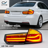 Lampu Belakang untuk BMW Seri 3 F30 F35 318 320 328 M3 Modifikasi LED Latar Belakang Putih 12V Model SJC