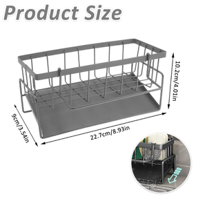 ที่วางอุปกรณ์ครัวแบบติดตั้งใต้ซิงค์ ขายดีที่สุด ป้องกันสนิม ชั้นวางอเนกประสงค์ จัดเก็บของใช้ในครัว อุปกรณ์เสริมสำหรับห้องน้ำ ที่วางฟองน้ำ - Product Image 6