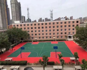 Multi-Function TPE & PP Sport Court Floor <b>Tiles</b> Indoor/Outdoor Basketball Rubber <b>Tiles</b> for Gym School Vinyl Sport Court Flooring - Product Image 3