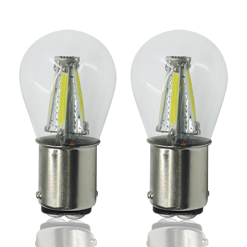 Универсальная автомобильная подсветка canbus, белая, янтарная, 4cob стекло 1156 1157, автомобильная светодиодная лампа поворотника, стоп-сигнал, фонарь заднего хода для автомобиля