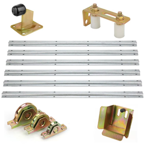 Kit de quincaillerie fiable <span class=keywords><strong>pour</strong></span> <span class=keywords><strong>portail</strong></span> <span class=keywords><strong>coulissant</strong></span> industriel robuste, en acier zingué, avec rail de guidage, roue dentée et système de commande à cantilever - Product Image 3