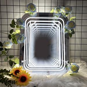 Lampu Neon cermin <span class=keywords><strong>Infinity</strong></span> kustom kualitas tinggi iklan dinding keluaran baru untuk Mall dekorasi ruang permainan tamu - Product Image 5