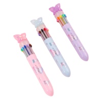 Stylo bille KUKI Cute Butterfly Dream Story, dix couleurs, dessin animé, papeterie mignonne pour étudiants, papeterie kawaii multicolore.