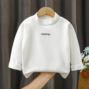 Çocuklar İçin Uzun Kollu İçlik Sonbahar Kış De Rong Esnek Üst Erkek Kız Yarım Balıkçı Yaka Büyük Çocuklar Termal İçlik - Product Image 6