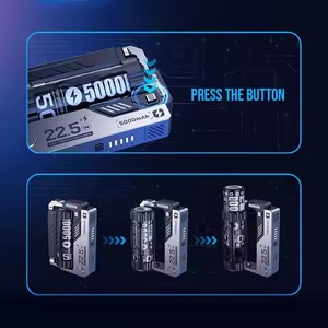 Du lịch thân thiện với 22.5 Wát hỗ trợ AAA pin Lithium 21700 Powerbank pin có thể tháo rời ngân hàng điện cầm tay với pin có thể thay thế - Product Image 3