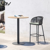 Ensemble de Table, chaise de Bar et de Patio, d'extérieur, de jardin, moderne, 20 pièces