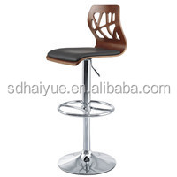 Tabourets de bar hauts en bois contemporains au design moderne 2009H