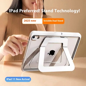 Étuis et housses pour tablettes, <span class=keywords><strong>coque</strong></span> plate de protection en alliage d'aluminium pour <span class=keywords><strong>iPad</strong></span> Air4/5/6, étui Fulcrum avec emplacement pour stylet, support métallique pliable <span class=keywords><strong>Pro</strong></span> - Product Image 5