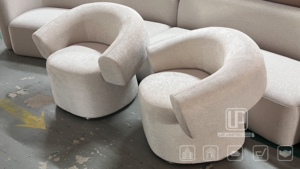 Sillas de Salón Modernas sin Brazos, Tapizadas en Tela, para Sala de Estar, Venta al Por Mayor - Product Image 4