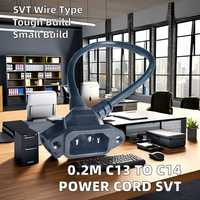Câble d'alimentation SVT SJT 10A 13A 15A 250V C13 C14 Prise vers prise