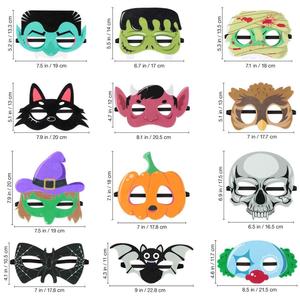 Máscaras <span class=keywords><strong>de</strong></span> <span class=keywords><strong>Halloween</strong></span> <span class=keywords><strong>para</strong></span> Niños, Disfraces <span class=keywords><strong>de</strong></span> Fiesta, Cosplay, Máscaras <span class=keywords><strong>de</strong></span> Calabaza Negra Personalizadas <span class=keywords><strong>de</strong></span> Fieltro - Product Image 3