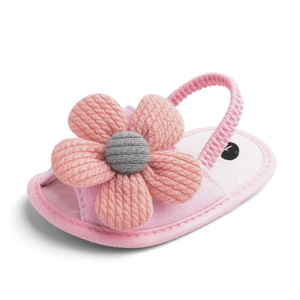 Haute qualité pur coton bébé été chaussures d'intérieur semelle souple fleur sandales <span class=keywords><strong>pour</strong></span> <span class=keywords><strong>nouveau</strong></span>-nés en gros bébé pantoufles - Product Image 5