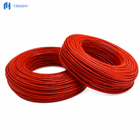 Câble en caoutchouc silicone à 3 conducteurs résistant aux hautes températures, diamètre extérieur 4,5 mm, fil électrique flexible pour élément chauffant