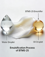 Émulsifiant Conditionneur BTMS-25 - Méthosulfate de Béhentrimonium d'Origine Végétale pour Après-Shampoing et Lotion Corporelle