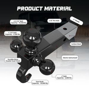 Ambull <span class=keywords><strong>Precio</strong></span> <span class=keywords><strong>de</strong></span> fábrica Venta superior Triple <span class=keywords><strong>bola</strong></span> ajustable <span class=keywords><strong>Remolque</strong></span> Enganche Tri <span class=keywords><strong>bola</strong></span> Receptor <span class=keywords><strong>Montaje</strong></span> con gancho - Product Image 3