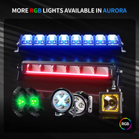 En Stock Barra de Luz LED RGB de Fila Única sin Tornillos Patentada por AURORA de 6/10/20/30/40/50 Pulgadas para Conducción Todoterreno