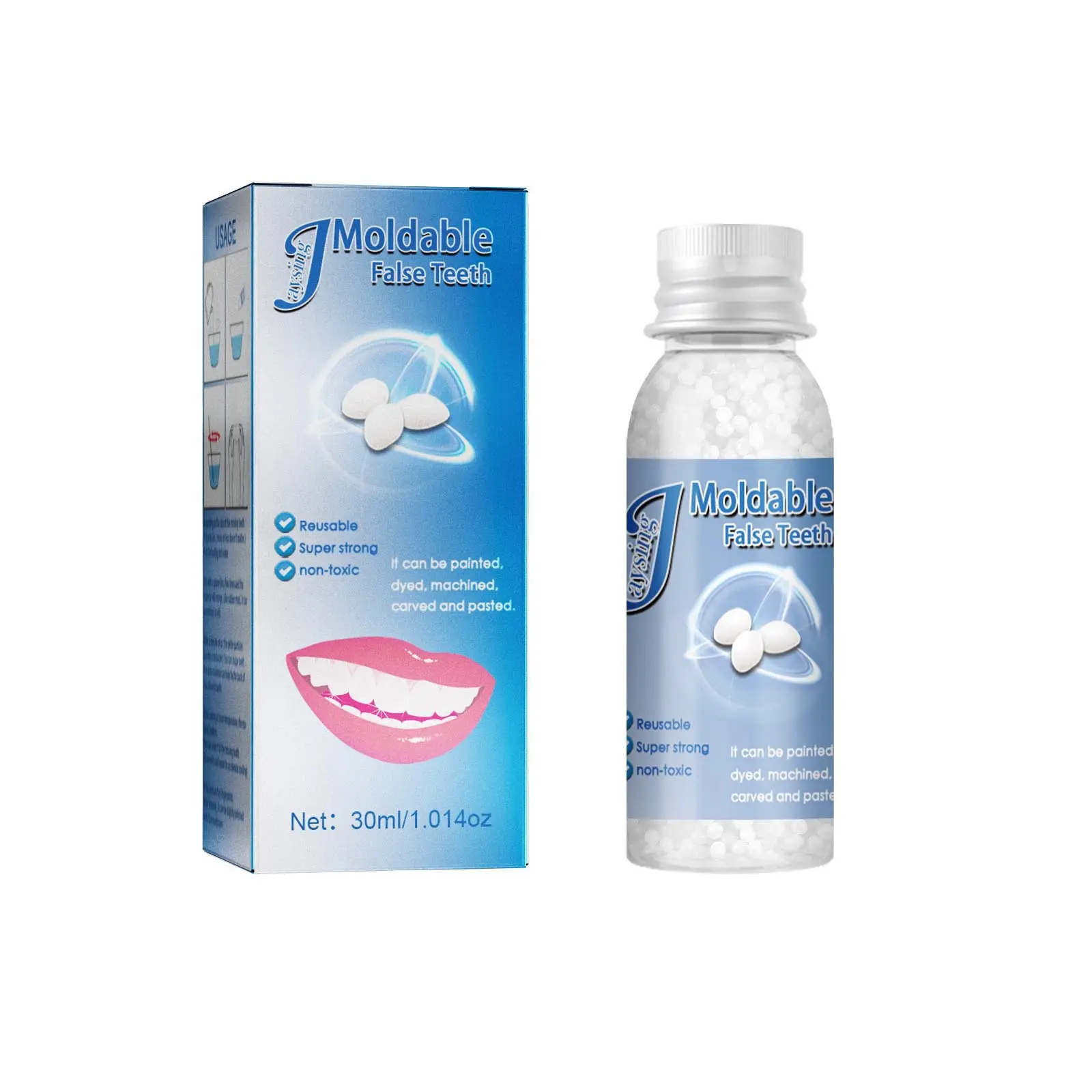 Wholesale Film And Television Cosmetic Denture Products Temporary Moldable False Teeth Realistic Dental Glue