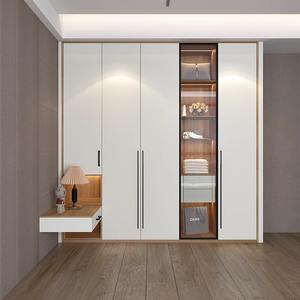 خزانة ملابس بيضاء خشبية بتصميم مخصص للبيع بالجملة من المصنع - Product Image 3