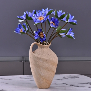 LO-525 Vente en gros 60cm 2 tiges Bouquet de nénuphars artificiels en fleurs de lotus pour la décoration de la maison et des mariages - Product Image 5