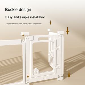 Şeffaf akrilik evcil hayvan kafesi katı meksika tasarım düğmesi çelik muhafaza anti-cezaevi kaçış orta küçük kapalı köpek çit - Product Image 4