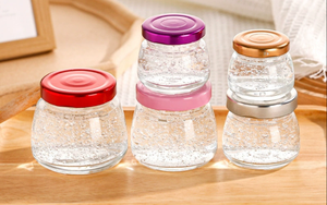 Glasflaschen für Honig Klares Glas-Honigglas 50ml 70ml 80ml Vogelnestglas mit Schraubmetallverschluss - Product Image 4