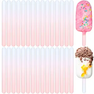 Colored Popsicle Sticks, Natural Wooden Ice Cream Multicolor Sticks(Pack of  100)