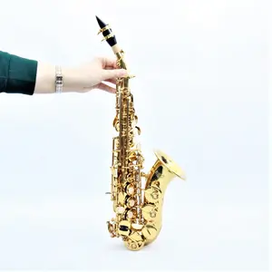Personnalisable haut de gamme saxophone soprano courbé toutes sortes de main saxophone prix usine saxophone soprano courbé
