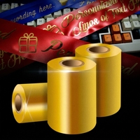 Pita Transfer Termal Banner 100mm X 100m Kompatibel dengan Printer Label HP Bahan Wax/Resin