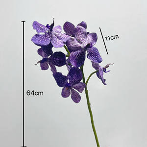 Decoración para el Hogar, Arreglo Floral para Boda, Ramo de Orquídeas Artificiales Sintéticas con Mariposas - Product Image 6