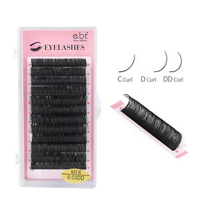 EBT 수제 0.03 0.05 0.07 속눈썹 컬 J B C CC D DD L 블랙 개별 속눈썹 8mm <span class=keywords><strong>15mm</strong></span> 천연 긴 인조 속눈썹 연장 - Product Image 2