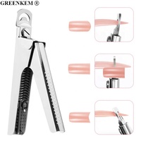 Coupe-ongles double couleur en forme de U en acier inoxydable avec poignée antidérapante coupe-ongles portable bricolage avec logo personnalisé