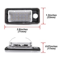 Kit d'éclairage de plaque d'immatriculation LED blanc Canbus sans erreur, 3W, système d'éclairage automobile 12V pour Audi A3 A4 B6 B7 A6 C6 S6 A8