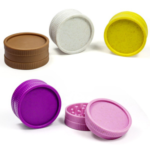 AGG SG-03 Portable Biodegradable <b>Plastic</b> 2-Layer Herb <b>Grinder</b> with for Handle 55x24mm Custom Design - Product Image 5