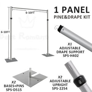 Adjustable Height Pipe and Drape <b>Backdrop</b> or Room Divider Kit Pipe and Drape <b>Stands</b> - Product Image 4
