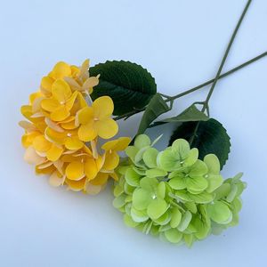 Fleurs d'hortensia en soie gaufrées, décorations de mariage faites à la main, fleurs artificielles modernes pour arrangements de scène et allées. - Product Image 2
