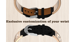 <span class=keywords><strong>Bracelet</strong></span> papillon pour femme NEXVOGUE, design luxueux, acier inoxydable, cuir, boucle à ardillon 2 en 1, <span class=keywords><strong>bracelet</strong></span> de montre pour montre - Product Image 5