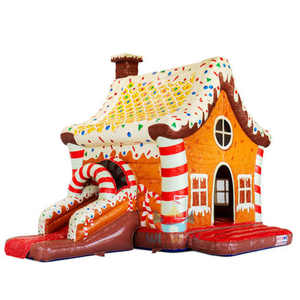 Jolly Gingerbread Man WINWAY marque gonflable château de saut toboggan Combo installation facile 3-5 ans de garantie étanche ignifuge - Product Image 2