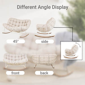 Muebles <span class=keywords><strong>de</strong></span> Hotel <span class=keywords><strong>Sillones</strong></span> Grandes <span class=keywords><strong>de</strong></span> Exterior Mecedora Colgante <span class=keywords><strong>de</strong></span> Huevo para Patio Juego <span class=keywords><strong>de</strong></span> Balcón Asiento Doble <span class=keywords><strong>de</strong></span> Acero Silla Mecedora <span class=keywords><strong>de</strong></span> Jardín - Product Image 5