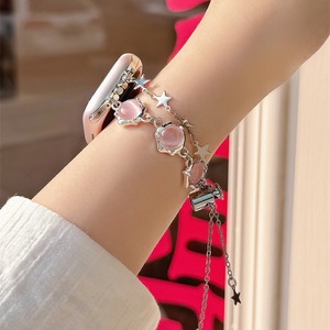 Bracelet de montre en verre Fashion Star pour <span class=keywords><strong>Apple</strong></span> <span class=keywords><strong>Watch</strong></span> 10/9/8/7/6/<span class=keywords><strong>5</strong></span> Bijoux de luxe pour femmes Perles Bracelet pour IWatch 5678910SE - Product Image 4