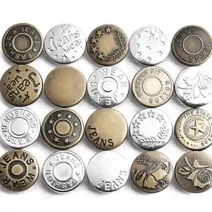 European Standard Plating Round Snap Button Custom Logo Stainless Steel Metal Engraved Snap Button