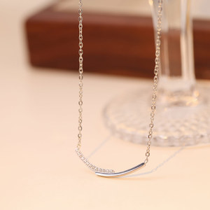 Collier pendentif visage souriant en zircon plaqué or 18 carats en acier inoxydable, minimaliste et inaltérable, pour femme, bijou quotidien - Product Image 4